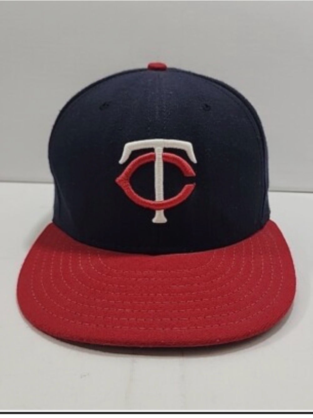 MLB Minnesota Twins Navy and Red Fitted Cap